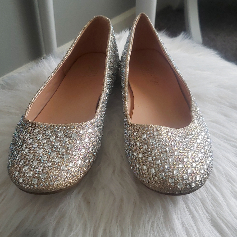 Silver Flats with Rhinestones